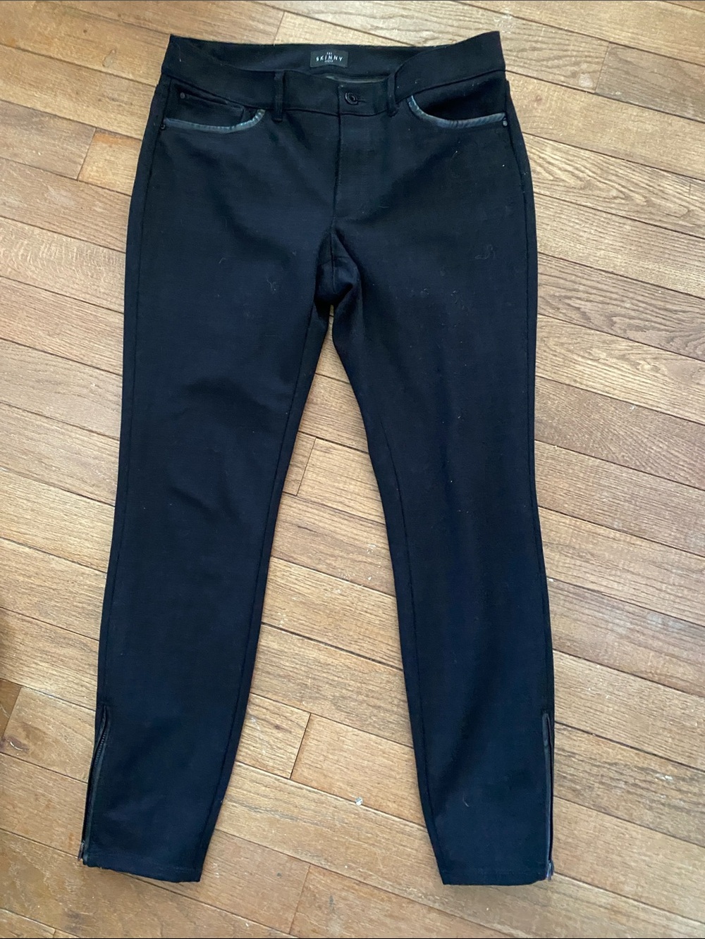 White House Black Market Black Skinny Ankle-Zip Pants